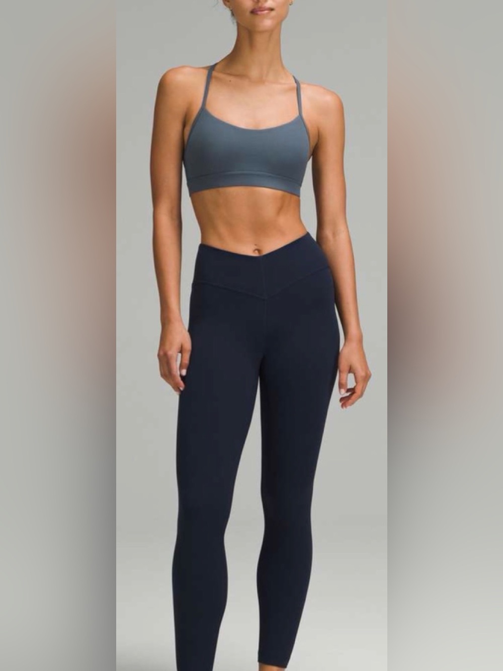Lululemon Flow Y Bra Nulu Light Support, A–C Cups Iron Blue Size 2